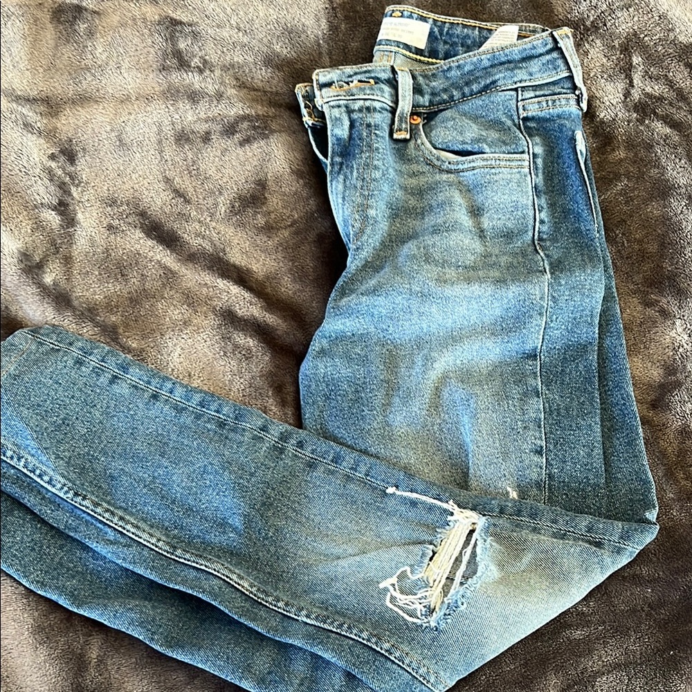 Levi's Distressed Blue Jeans
